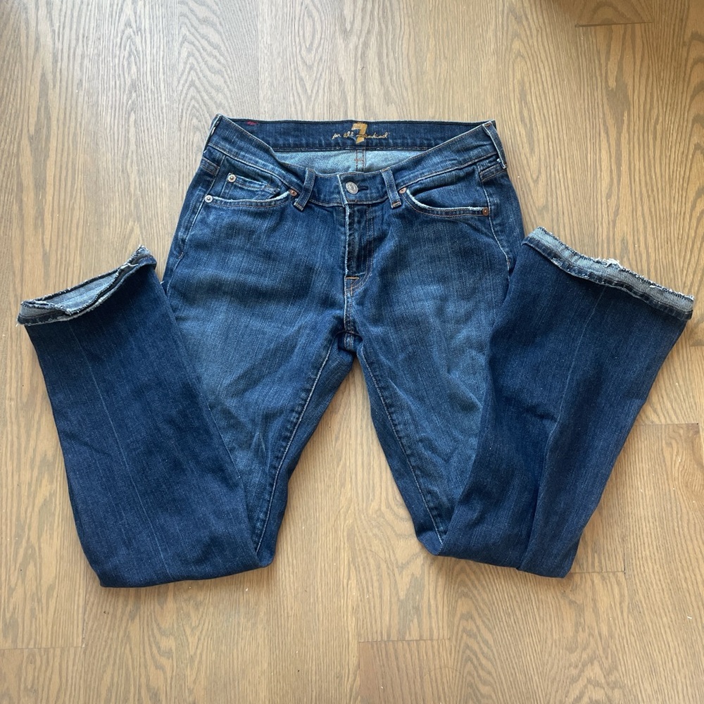 7 For All Mankind Dark Wash Bootcut Jeans